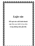 Luận văn: Kết quả sản xuất kinh doanh của Nhà máy thiết bị bưu điện trong những năm gần đây