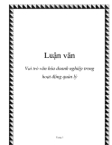 Luận văn: Vai trò văn hóa doanh nghiệp trong hoạt động quản lý