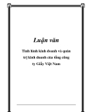 Luận văn: Tình hình kinh doanh và quản trị kinh doanh của tổng công ty Giấy Việt Nam