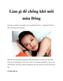 Làm gì để chống khô môi mùa Đông