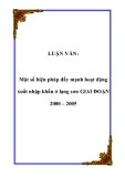 Luận văn về:  Một số biện pháp đẩy mạnh hoạt động xuất nhập khẩu ở lạng sơn GIAI ĐOẠN 2000 – 2005