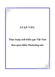 LUẬN VĂN:  Thực trạng xuất khẩu gạo Việt Nam theo quan điểm Marketing-mix