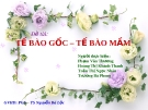 Bài báo cáo tế bào gốc - tế bào mầm