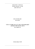 ĐỀ TÀI " NÂNG CAO HIỆU QUẢ CỦA VIỆC NUÔI SINH KHỐI ARTEMIA TRÊN RUỘNG MUỐI "