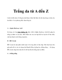 Trắng da từ A đến Z