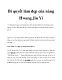 Bí quyết làm đẹp của nàng Hwang Jin Yi