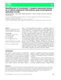 báo cáo khoa hoc : Identiﬁcation of interleukin-1 receptor-associated kinase 1 as a critical component that induces post-transcriptional activation of IjB-f