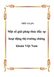 Tiểu luận đề tài: Một số giải pháp thúc đẩy sự hoạt động thị trường chứng khoán Việt Nam