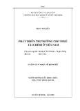 Luận văn: PHÁT TRIỂN THỊ TRƯỜNG CHO THUÊ TÀI CHÍNH Ở VIỆT NAM