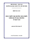 Luận văn: PHÁT TRIỂN THỊ TRƯỜNG TRÁI PHIẾU CHÍNH QUYỀN ĐỊA PHƯƠNG Ở VIỆT NAM