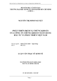 Luận văn: PHÁT TRIỂN DỊCH VỤ CHỨNG KHOÁN CỦA CÔNG TY CHỨNG KHOÁN NGÂN HÀNG ĐẦU TƯ VÀ PHÁT TRIỂN VIỆT NAM