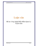 Đề tài: Công Nghệ Phần Mềm Quản Lý Tuyển Sinh