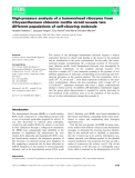 Báo cáo khoa hoc : High-pressure analysis of a hammerhead ribozyme from Chrysanthemum chlorotic mottle viroid reveals two different populations of self-cleaving molecule