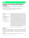 Báo cáo khoa hoc : Hatching enzyme of Japanese eel Anguilla japonica and the possible evolution of the egg envelope digestion mechanism