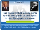  Học thuyết kinh tế về chủ nghĩa tư bản độc quyền và chủ nghĩa tư bản độc quyền nhà nước