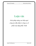  Luận văn: Giải pháp nâng cao hiệu quả công tác đấu thầu ở công ty cổ phần xây dựng Bắc Ninh