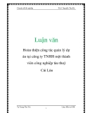  Luận văn: Hoàn thiện công tác quản lý dự án tại công ty TNHH một thành viên công nghiệp tàu thuỷ Cái Lân