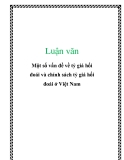  Luận văn: Một số vấn đề về tỷ giá hối đoái và chính sách tỷ giá hối đoái ở Việt Nam