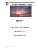 HCCS FURNITURE STANDARD GUILDELINES Revised 6/07/06   