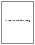 Mang thai vào mùa đông