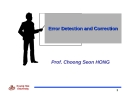 Error Detection and Correction