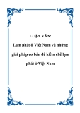 Tiểu luận: Lạm phát ở Việt Nam và những giải pháp cơ bản để kiềm chế lạm phát ở Việt Nam