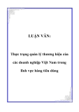 LUẬN VĂN:  Thực trạng quản lý thương hiệu của các doanh nghiệp Việt Nam trong lĩnh vực hàng tiêu dùng