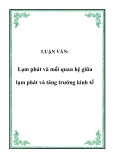 Luận văn: Lạm phát và mối quan hệ giữa lạm phát và tăng trưởng kinh tế