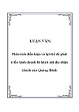 LUẬN VĂN:Phân tích điều kiện và lợi thế để phát triển kinh doanh lữ hành