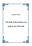 LUẬN VĂN:Nền kinh tế thị trường có sự quản lý của Nhà nước.Lời nói