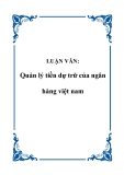 LUẬN VĂN:Quản lý tiền dự trữ của ngân hàng việt nam 