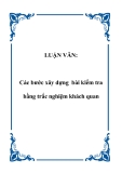 LUẬN VĂN:Các bước xây dựng bài kiểm tra bằng trắc nghiệm khách quan.Mở