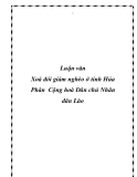  Luận văn đề tài: Xoá đói giảm nghèo ở tỉnh Hủa Phăn Cộng hoà Dân chủ Nhân dân Lào