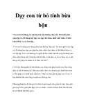 Dạy con từ bỏ tính bừa bộn