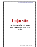 Đề tài: Bảo hiểm Việt Nam - thực trạng và giải pháp phát triển