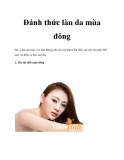 Đánh thức làn da mùa đông