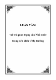 LUẬN VĂN:  vai trò quan trọng của Nhà nước trong nền kinh tế thị trường