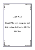 LUẬN VĂN:  Kinh tế Nhà nước trong nền kinh tế thị trường định hướng XHCN ở Việt Nam