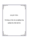 LUẬN VĂN:  Nội dung cơ bản của sự nghiệp công nghiệp hóa, hiện đại hóa