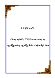 LUẬN VĂN:  Công nghiệp Việt Nam trong sự nghiệp công nghiệp hóa - hiện đại hóa