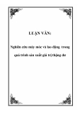 LUẬN VĂN:  Nghiên cứu máy móc và lao động trong quá trình sản xuất giá trị thặng dư