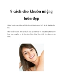 9 cách cho khuôn miệng luôn đẹp