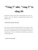 "Vòng 1" nhỏ, "vòng 3" to cũng tốt