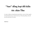 "Sao" đồng loạt đổi kiểu tóc chào Thu