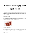 Cà chua có tác dụng chữa bệnh rất tốt