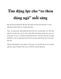 Tìm động lực cho “eo thon dáng ngà” mỗi sáng