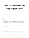 Ngăn chặn sự lão hóa trên từng bộ phận cơ thể