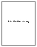 Lần đầu làm cha mẹ