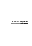 Control Keyboard User Manual