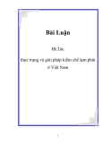 Đề Tài:  thực trạng và giải pháp kiềm chế lạm phát ở Việt Nam